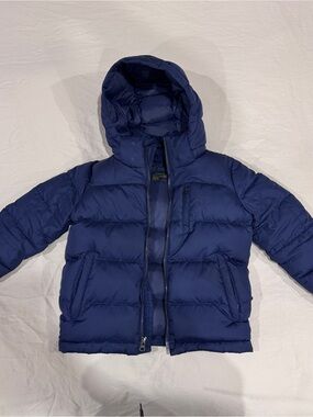 Ralph Lauren Kids Navy Puffer Hooded Jacket - Size 5